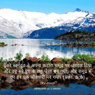 Picture 03 - प्रकाशितवाक्य 16:3 HINIRV - दूसरे स्वर्गदूत - Bible Verse Picture