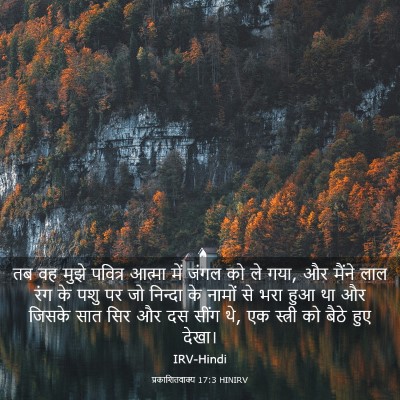 Picture 03 - प्रकाशितवाक्य 17:3 HINIRV - तब वह मुझे पवित्र - Bible Verse Picture