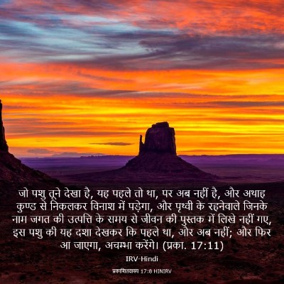 Picture 03 - प्रकाशितवाक्य 17:8 HINIRV - जो पशु तूने देखा - Bible Verse Picture