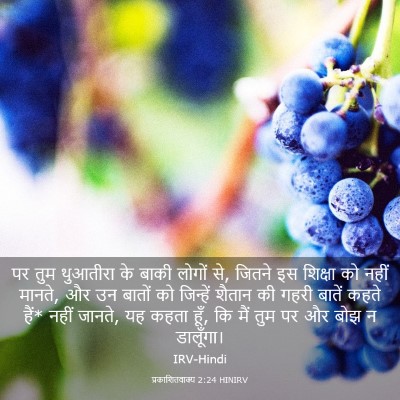 Picture 03 - प्रकाशितवाक्य 2:24 HINIRV - पर तुम थुआतीरा के - Bible Verse Picture