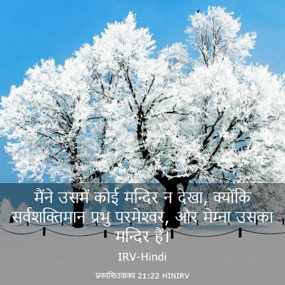 Picture 03 - प्रकाशितवाक्य 21:22 HINIRV - मैंने उसमें कोई - Bible Verse Picture