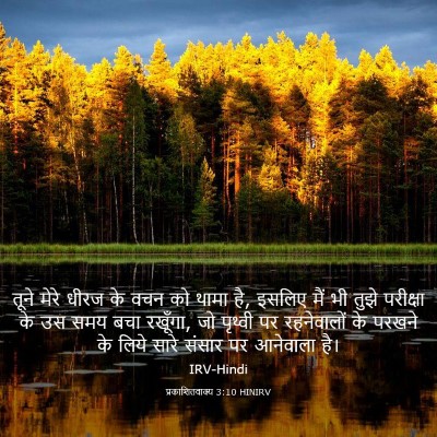 Picture 03 - प्रकाशितवाक्य 3:10 HINIRV - तूने मेरे धीरज के - Bible Verse Picture