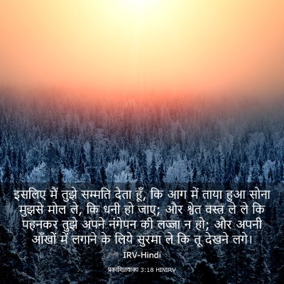 Picture 03 - प्रकाशितवाक्य 3:18 HINIRV - इसलिए मैं तुझे - Bible Verse Picture