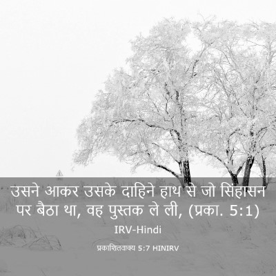Picture 03 - प्रकाशितवाक्य 5:7 HINIRV - उसने आकर उसके - Bible Verse Picture