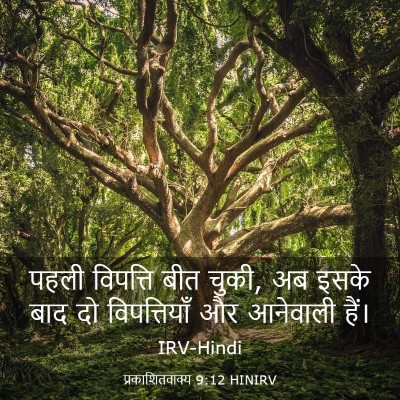Picture 03 - प्रकाशितवाक्य 9:12 HINIRV - पहली विपत्ति बीत - Bible Verse Picture