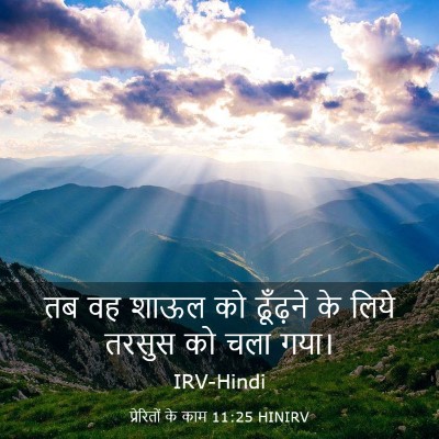 Picture 03 - प्रेरितों के काम 11:25 HINIRV - तब वह शाऊल को - Bible Verse Picture