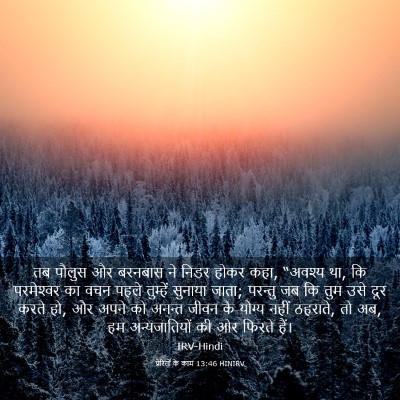 Picture 03 - प्रेरितों के काम 13:46 HINIRV - तब पौलुस और बरनबास - Bible Verse Picture