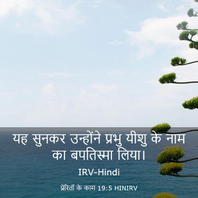 Picture 03 - प्रेरितों के काम 19:5 HINIRV - यह सुनकर उन्होंने - Bible Verse Picture