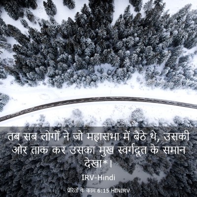 Picture 03 - प्रेरितों के काम 6:15 HINIRV - तब सब लोगों ने जो - Bible Verse Picture