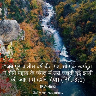 Picture 03 - प्रेरितों के काम 7:30 HINIRV - “जब पूरे चालीस - Bible Verse Picture