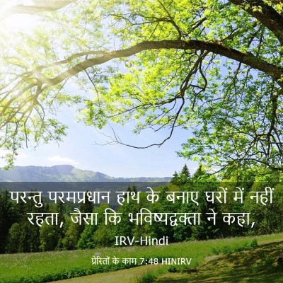 Picture 03 - प्रेरितों के काम 7:48 HINIRV - परन्तु परमप्रधान - Bible Verse Picture