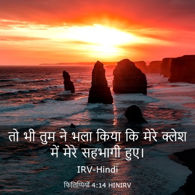 Picture 03 - फिलिप्पियों 4:14 HINIRV - तो भी तुम ने भला - Bible Verse Picture