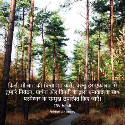 Picture 03 - फिलिप्पियों 4:6 HINIRV - किसी भी बात की - Bible Verse Picture