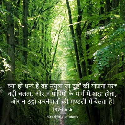 Picture 03 - भजन संहिता 1:1 HINIRV - क्या ही धन्य है वह - Bible Verse Picture