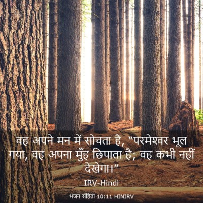 Picture 03 - भजन संहिता 10:11 HINIRV - वह अपने मन में - Bible Verse Picture