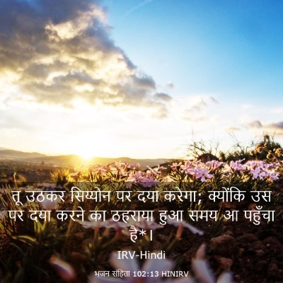 Picture 03 - भजन संहिता 102:13 HINIRV - तू उठकर सिय्योन पर - Bible Verse Picture