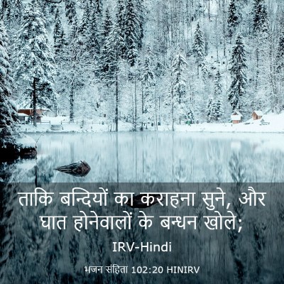 Picture 03 - भजन संहिता 102:20 HINIRV - ताकि बन्दियों का - Bible Verse Picture
