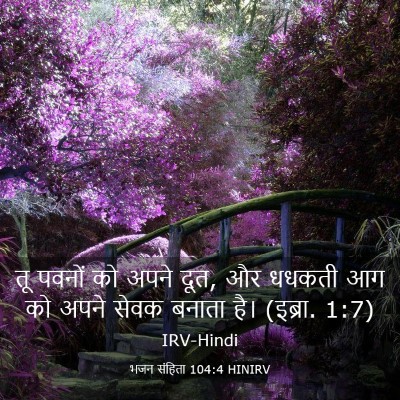 Picture 03 - भजन संहिता 104:4 HINIRV - तू पवनों को अपने - Bible Verse Picture