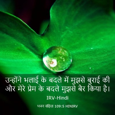 Picture 03 - भजन संहिता 109:5 HINIRV - उन्होंने भलाई के - Bible Verse Picture