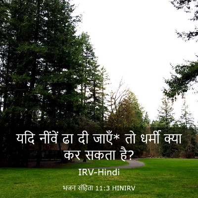 Picture 03 - भजन संहिता 11:3 HINIRV - यदि नींवें ढा दी - Bible Verse Picture
