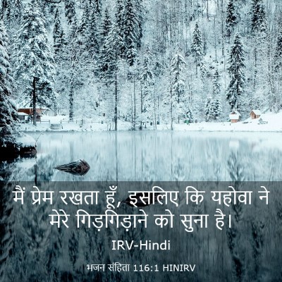 Picture 03 - भजन संहिता 116:1 HINIRV - मैं प्रेम रखता हूँ, - Bible Verse Picture