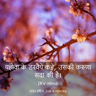 Picture 03 - भजन संहिता 118:4 HINIRV - यहोवा के डरवैये - Bible Verse Picture