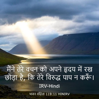 Picture 03 - भजन संहिता 119:11 HINIRV - मैंने तेरे वचन को - Bible Verse Picture