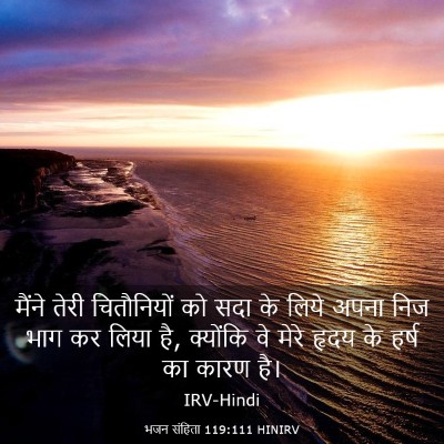 Picture 03 - भजन संहिता 119:111 HINIRV - मैंने तेरी - Bible Verse Picture