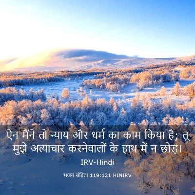 Picture 03 - भजन संहिता 119:121 HINIRV - ऐन मैंने तो न्याय - Bible Verse Picture