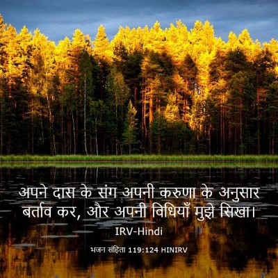 Picture 03 - भजन संहिता 119:124 HINIRV - अपने दास के संग - Bible Verse Picture