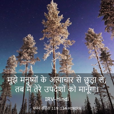 Picture 03 - भजन संहिता 119:134 HINIRV - मुझे मनुष्यों के - Bible Verse Picture