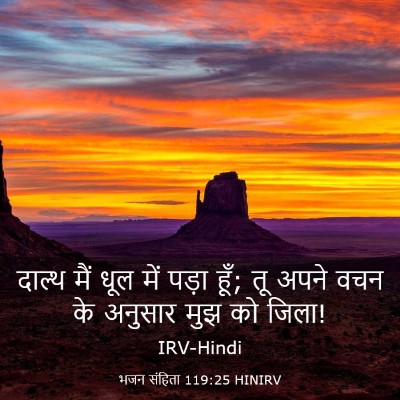 Picture 03 - भजन संहिता 119:25 HINIRV - दाल्थ मैं धूल में - Bible Verse Picture