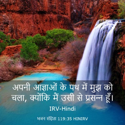 Picture 03 - भजन संहिता 119:35 HINIRV - अपनी आज्ञाओं के पथ - Bible Verse Picture