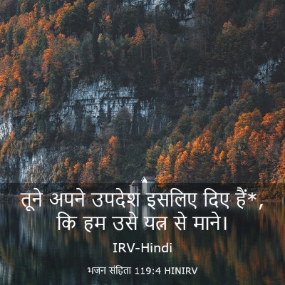Picture 03 - भजन संहिता 119:4 HINIRV - तूने अपने उपदेश - Bible Verse Picture