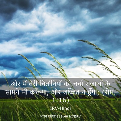 Picture 03 - भजन संहिता 119:46 HINIRV - और मैं तेरी - Bible Verse Picture