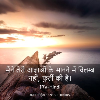 Picture 03 - भजन संहिता 119:60 HINIRV - मैंने तेरी - Bible Verse Picture