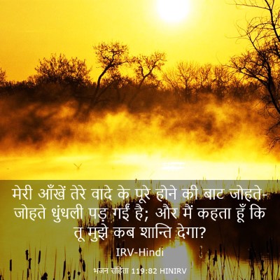 Picture 03 - भजन संहिता 119:82 HINIRV - मेरी आँखें तेरे - Bible Verse Picture
