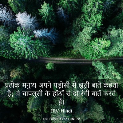 Picture 03 - भजन संहिता 12:2 HINIRV - प्रत्येक मनुष्य - Bible Verse Picture