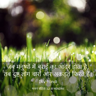 Picture 03 - भजन संहिता 12:8 HINIRV - जब मनुष्यों में - Bible Verse Picture