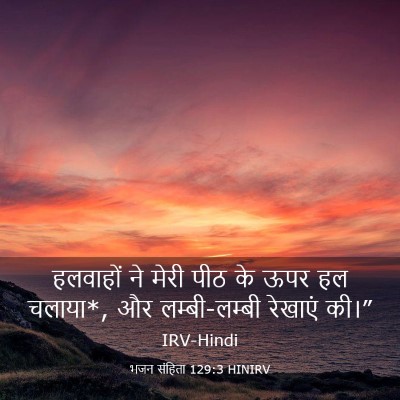 Picture 03 - भजन संहिता 129:3 HINIRV - हलवाहों ने मेरी - Bible Verse Picture