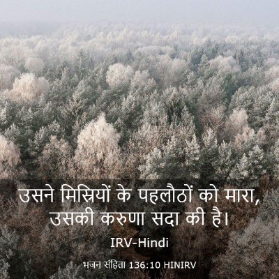 Picture 03 - भजन संहिता 136:10 HINIRV - उसने मिस्रियों के - Bible Verse Picture