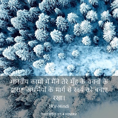 Picture 03 - भजन संहिता 17:4 HINIRV - मानवीय कामों में - Bible Verse Picture