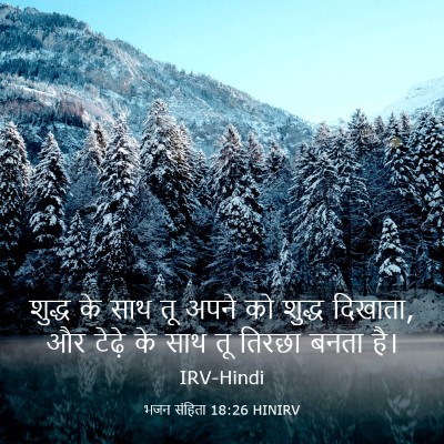 Picture 03 - भजन संहिता 18:26 HINIRV - शुद्ध के साथ तू - Bible Verse Picture