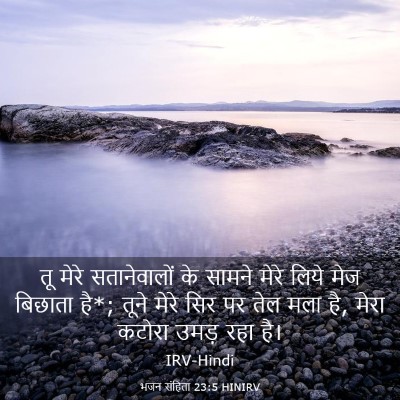 Picture 03 - भजन संहिता 23:5 HINIRV - तू मेरे - Bible Verse Picture