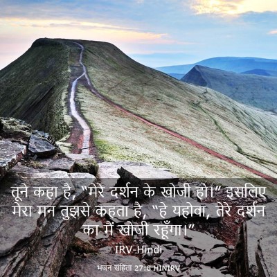 Picture 03 - भजन संहिता 27:8 HINIRV - तूने कहा है, “मेरे - Bible Verse Picture