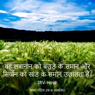 Picture 03 - भजन संहिता 29:6 HINIRV - वह लबानोन को बछड़े - Bible Verse Picture
