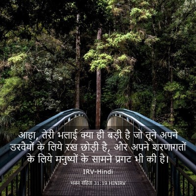 Picture 03 - भजन संहिता 31:19 HINIRV - आहा, तेरी भलाई क्या - Bible Verse Picture