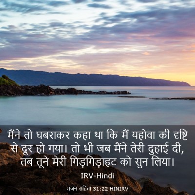 Picture 03 - भजन संहिता 31:22 HINIRV - मैंने तो घबराकर - Bible Verse Picture