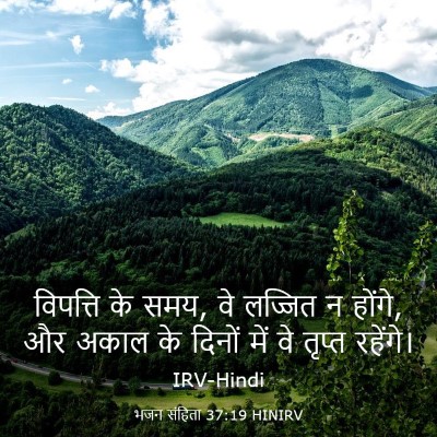 Picture 03 - भजन संहिता 37:19 HINIRV - विपत्ति के समय, वे - Bible Verse Picture