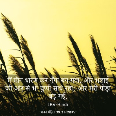 Picture 03 - भजन संहिता 39:2 HINIRV - मैं मौन धारण कर - Bible Verse Picture